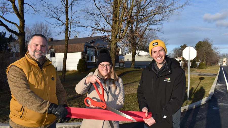 Inauguration des travaux de la rue Mayrand à Saint-Félix-de-Valois