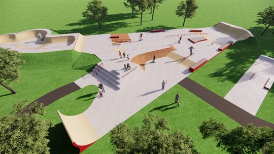 Un skatepark à venir au parc des Dalles